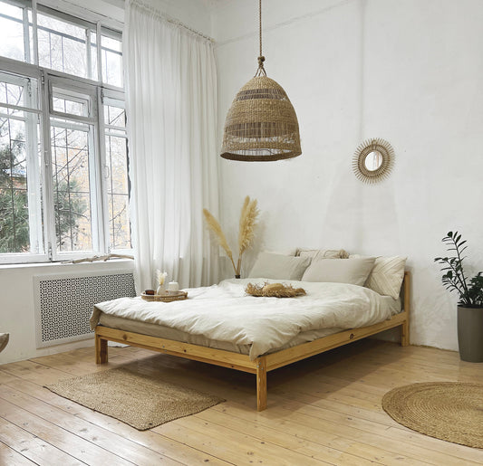 Linen BEDDING SET in Natural color - undyed natural linen fabric, queen,  king, twin, double duvet cover set handmade and hand dyed